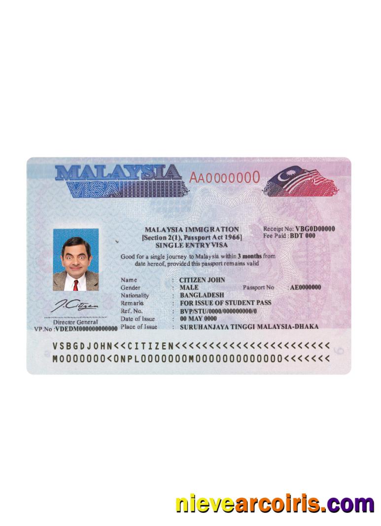 Malaysia travel visa